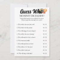Rainbow Baby Shower Guess Who Activity Game