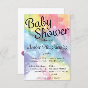 Rainbow Baby Shower Invitation