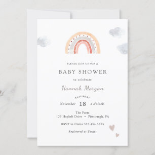 Rainbow Baby Shower invitation