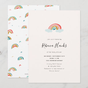 Rainbow Baby Shower Invitation