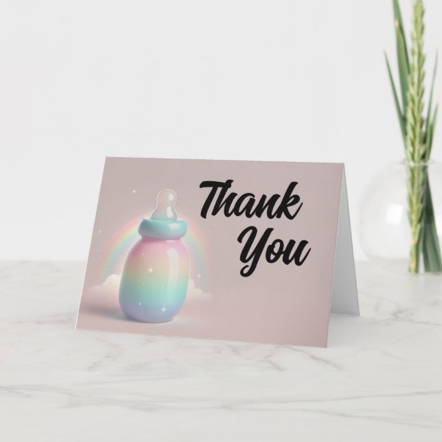 Rainbow Baby shower Merci Cartes (Devant)