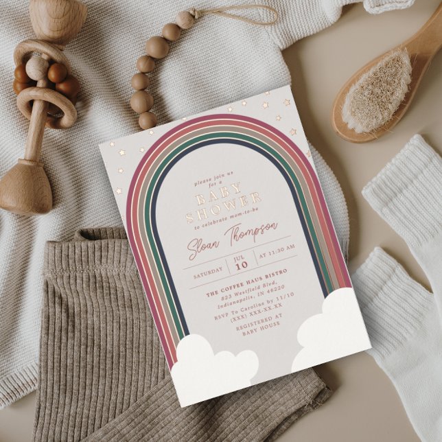 Rainbow Baby Shower Muted Colours Girl Rose  (Creator Uploaded)