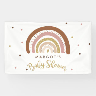 Rainbow Baby Shower Muted Pastel Rainbow Welcome Banner