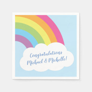 Rainbow Baby Shower Napkins
