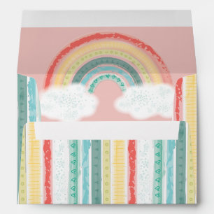 Rainbow Baby Shower Pink Envelope