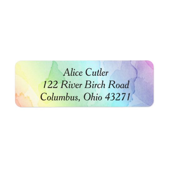 Rainbow Baby Shower Return Address Return Address Label