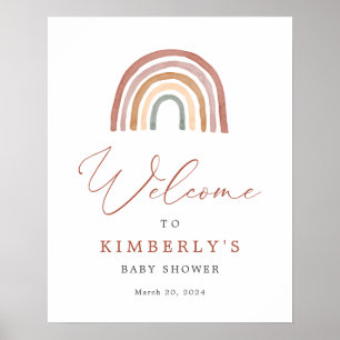 Rainbow Baby Shower Welcome Sign