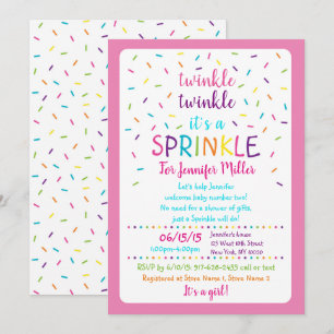 Rainbow Baby Sprinkle Invitation