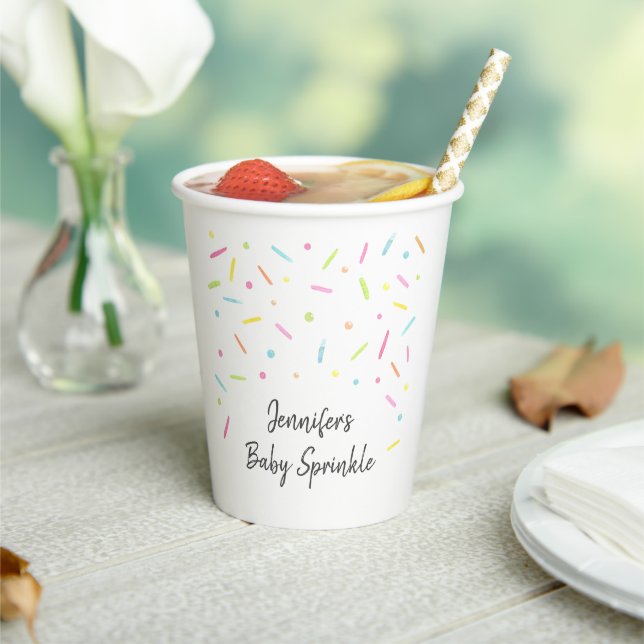 Rainbow Baby Sprinkle Paper Cups (Insitu)