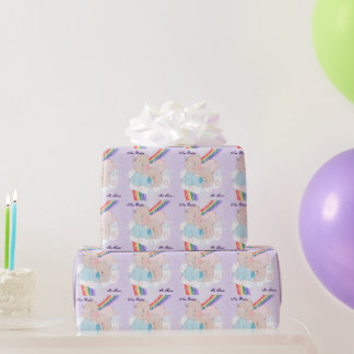 Rainbow Baby Twins Customized Wrapping Paper