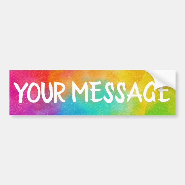 Rainbow background - Customize your own   Bumper S Bumper Sticker (Front)