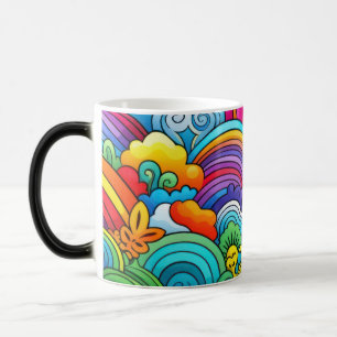 Rainbow backgrounds magic mug