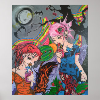 'Rainbow Bacon & Juice' Poster