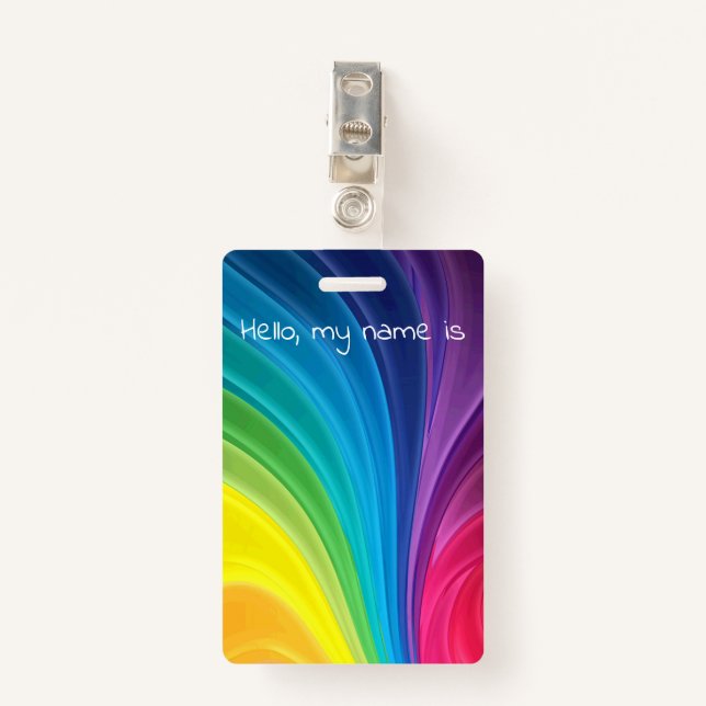 rainbow badge (Front with Clip)