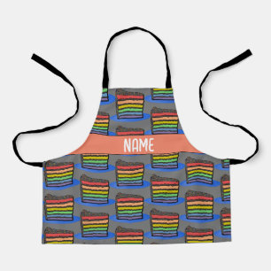 Rainbow Baker's Cake  Apron