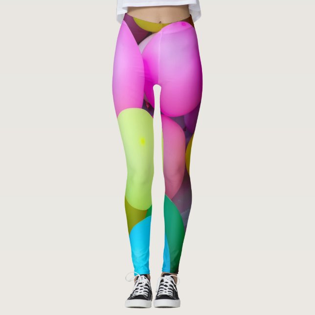 Rainbow Balloons Leggings (Front)