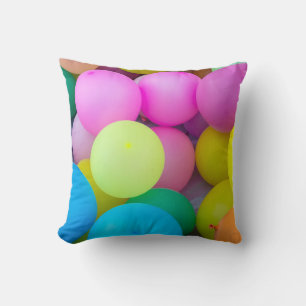 Rainbow Balloons Throw Pillow