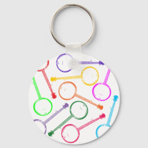 rainbow banjo keychain