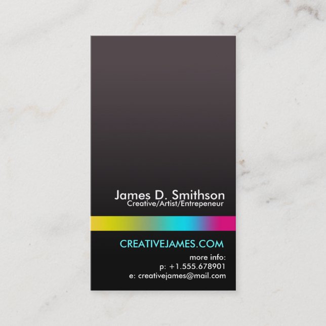 Rainbow Bar Business Card (Front)