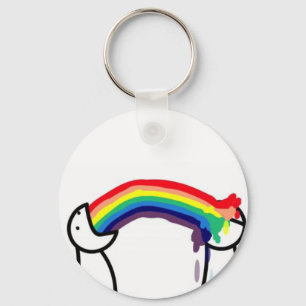 Rainbow Barf Keychain