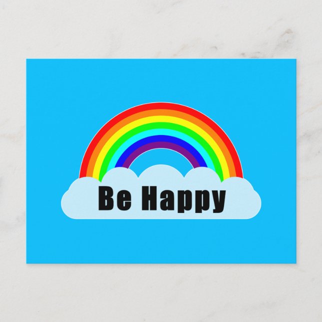 RAINBOW - Be Happy Postcard (Front)