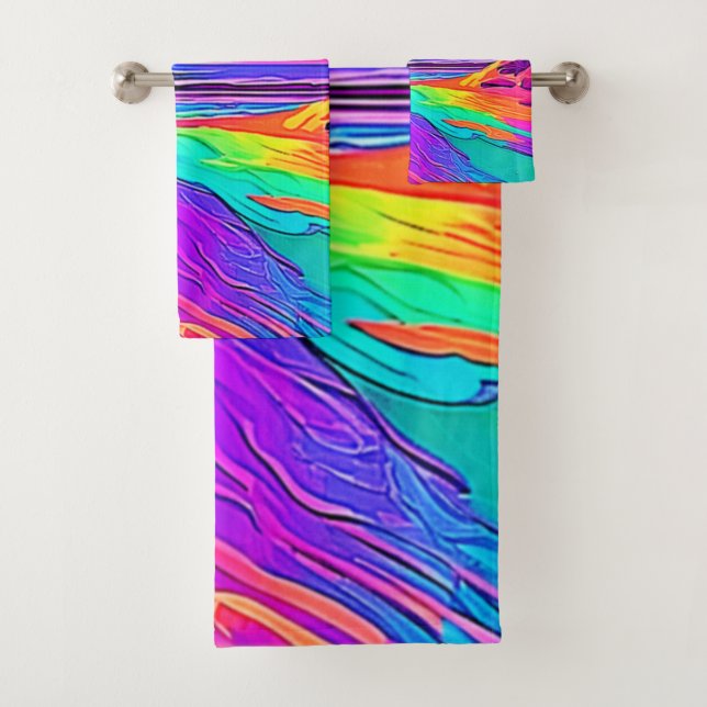 Rainbow Beach: Cartoon Fun Bath Towel Set (Insitu)