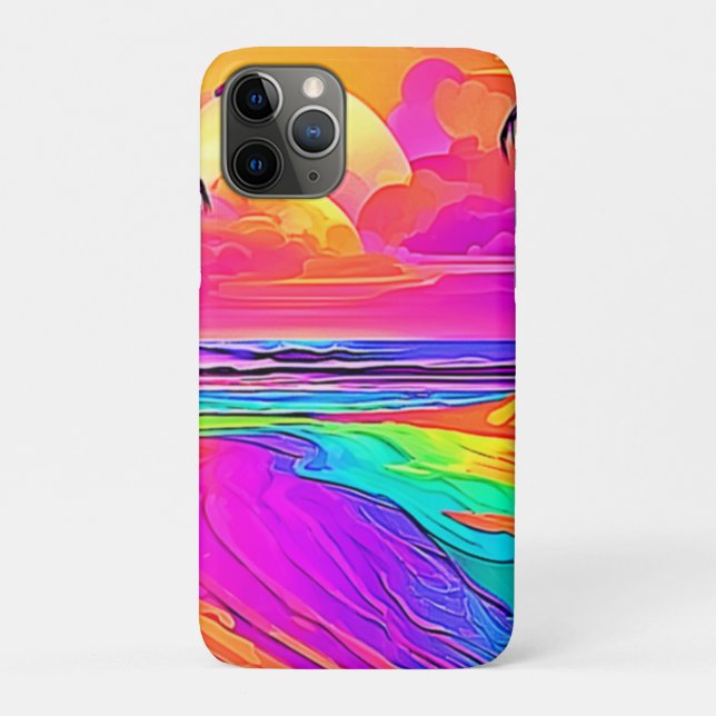 Rainbow Beach: Cartoon Fun Case-Mate iPhone Case (Back)