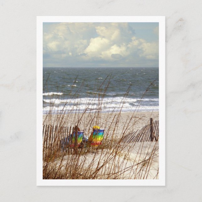 Rainbow Beach Chairs Postcard (Front)