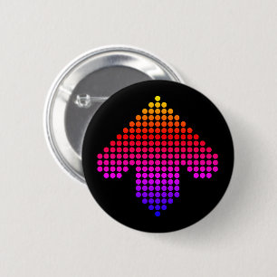 Rainbow Bead Arrow 2 Inch Round Button