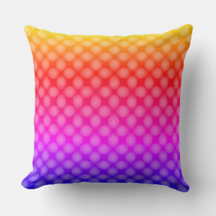 Rainbow Beads Throw Pillow