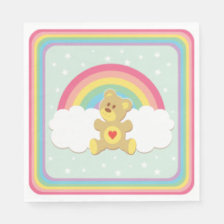 Rainbow Bear Bear Napkin. Napkin