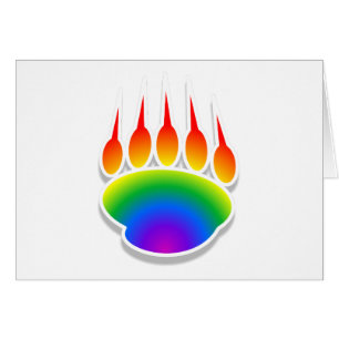 Rainbow Bear Paw Print