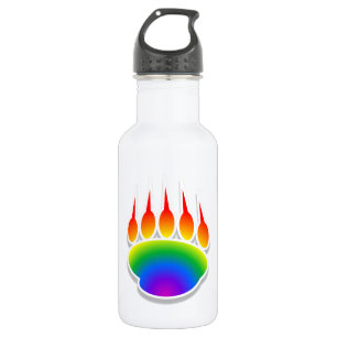 Rainbow Bear Paw Print 532 Ml Water Bottle