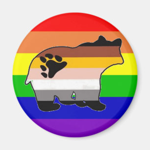 Rainbow Bear Pride Magnet
