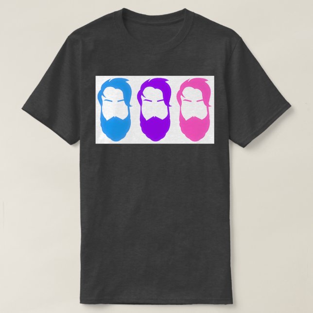Rainbow Beard 1 T-Shirt (Design Front)