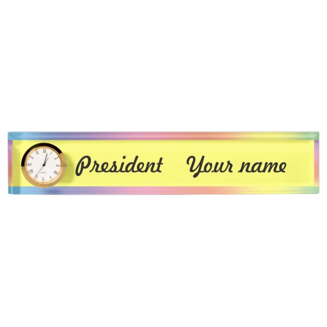 Rainbow Beauty Medium - Nameplate (Front)