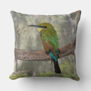 Rainbow bee-eater bird, Australia Throw Pillow