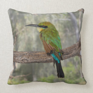 Rainbow bee-eater bird, Australia Throw Pillow