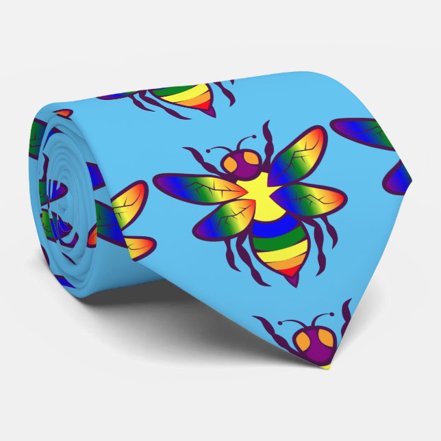 Rainbow Bee Thunder_Cove Tie (Rolled)