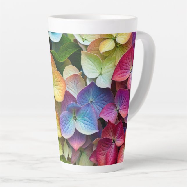 Rainbow Begonia #766 - Latte Mug (Right Angle)