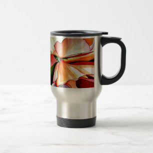 Rainbow Begonia flower watercolour original art Travel Mug