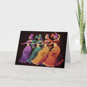Rainbow Belly Dancers Card
