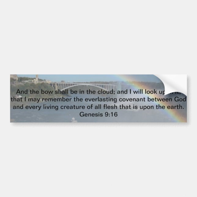 Rainbow Bible Scripture Bumper Sticker (Front)