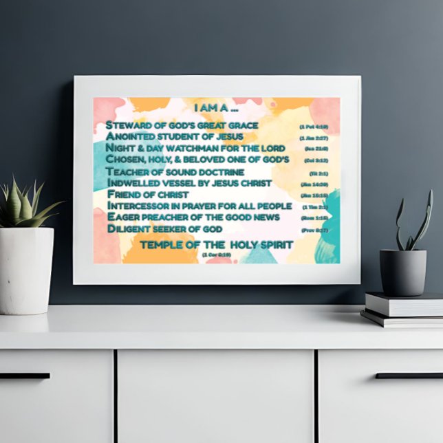 Rainbow Biblical Affirmations w_Scripture 4 Poster (Creator Uploaded)