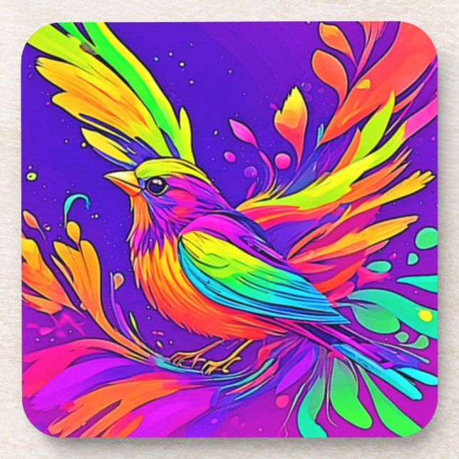 Rainbow Bird in Cartoon Land Coaster (Front)
