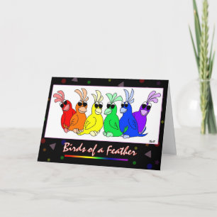 Rainbow Birds Card