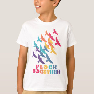 Rainbow birds flock together T-Shirt