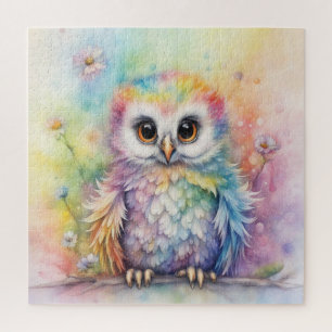 Rainbow Birds Owls 2 Jigsaw Puzzle