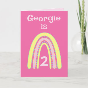Rainbow Birthday Age Card