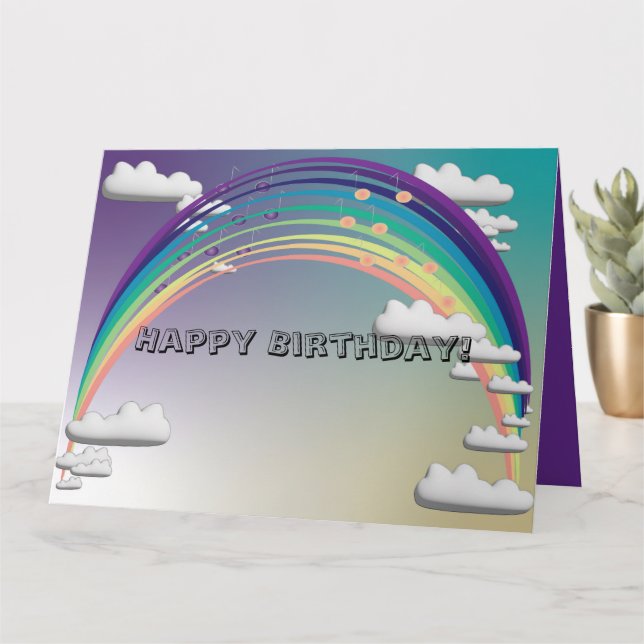 Rainbow Birthday Card (Small Plant)